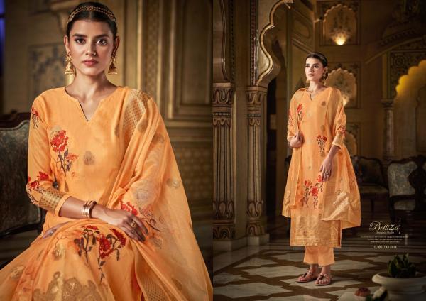 Belliza Amrut Pure Organza Jaquard Digital Print Embroidery Salwar Kameez 